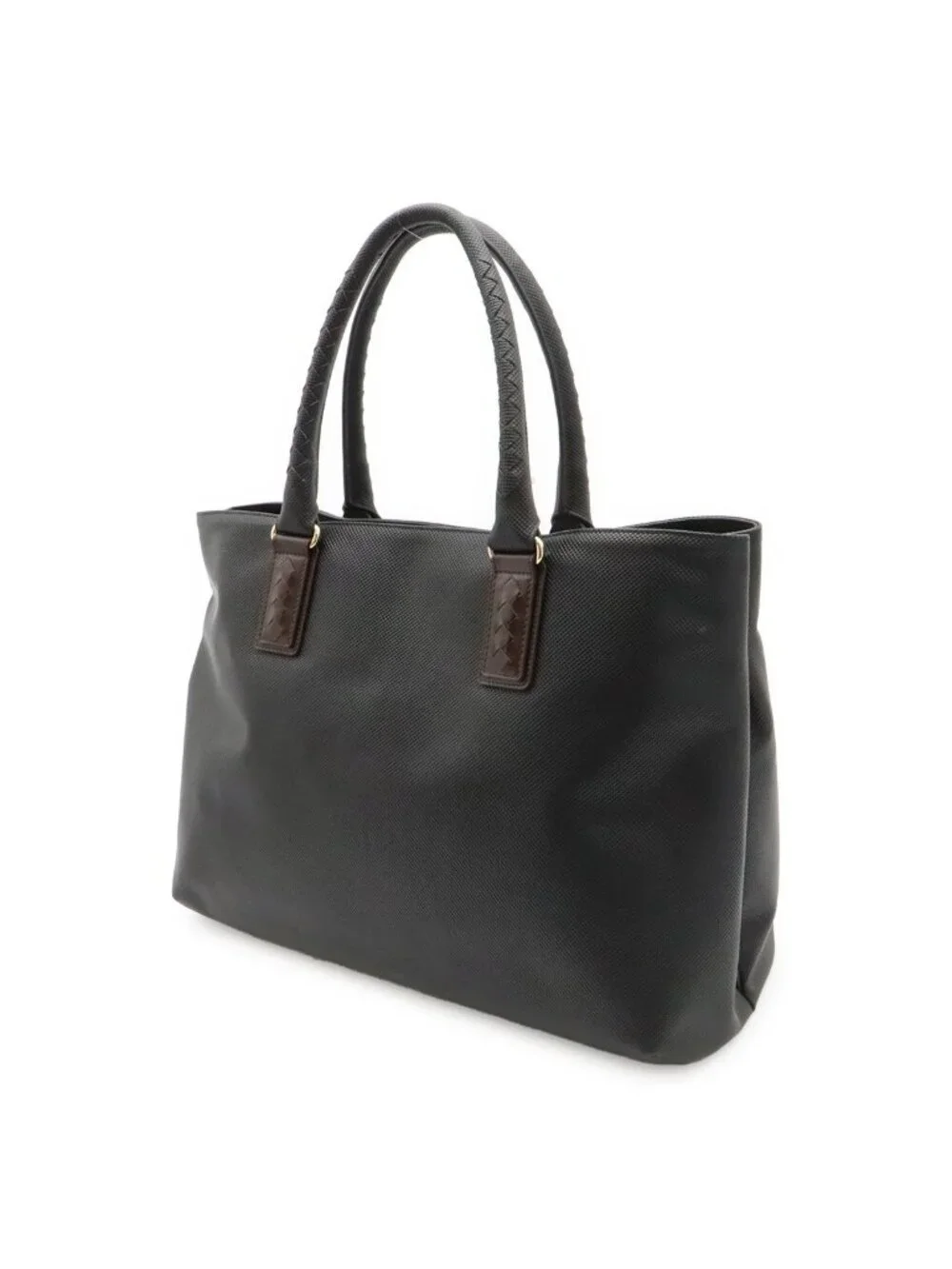 Bottega Veneta Marco Polo Tote Leather Black Dark Brown